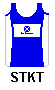 blue (royal) with white band and wide white side panels