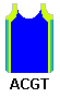 blue (navy) with lime dark teal light teal 3 stripe side panel