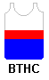 singlet: white top red band blue (royal) bottom