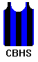 singlet: blue with black stripes