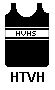 black with wide white band with HVHS narrow white bands above and below