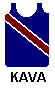 blue (navy) with burgundy diagonal edged in white