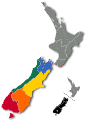 Rowing regions: Auckland, Waikato, East Coast, Whanganui, Wellington, Nelson/Marlborough, Canterbury, Otago, Southland