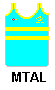 blue (light) with two yellow bands and yellow trim