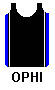 black with blue sides bordered by white side stripe