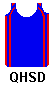 blue with red blue (navy) and red side stripes
