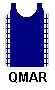 blue (navy) with white side panels with blue (navy) grid