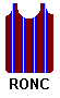 singlet: wide maroon stripes separated by blue (royal) yellow blue (royal) stripes