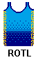 singlet: teal fading down to blue (navy) with navy trim and gold korus on sides