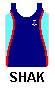blue (navy) with blue (light) curved side panels separated by red curve