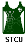 singlet: green (forest) with faded design and white curved side panels