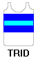 singlet: white with 2 blue (royal) bands separated by blue (sky) band