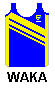 blue (royal) with three gold with diagonals and WAKATIPU underneath