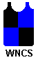 singlet: black and blue quarters