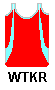singlet: red with blue (light) trim and side swishes